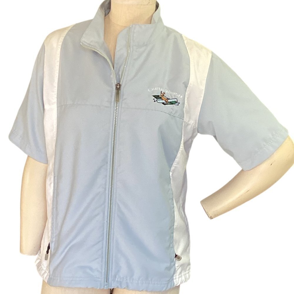 Adidas ClimaShell Wind Zip Jacket SS Top Chateau Whistler Golf Club L #177C‎